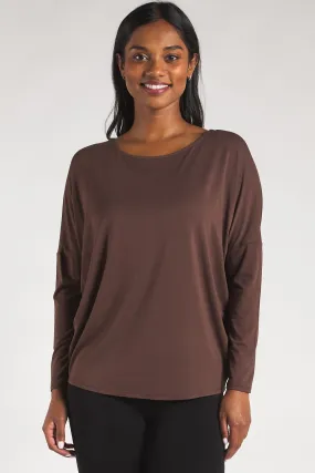 Bridget Dolman Bamboo Top - Coffee Bean