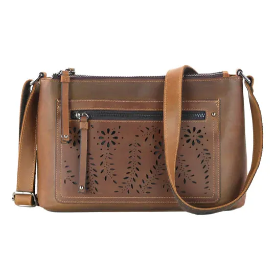 Brynlee Distressed Leather Lockable Crossbody Concealed Carry Purse