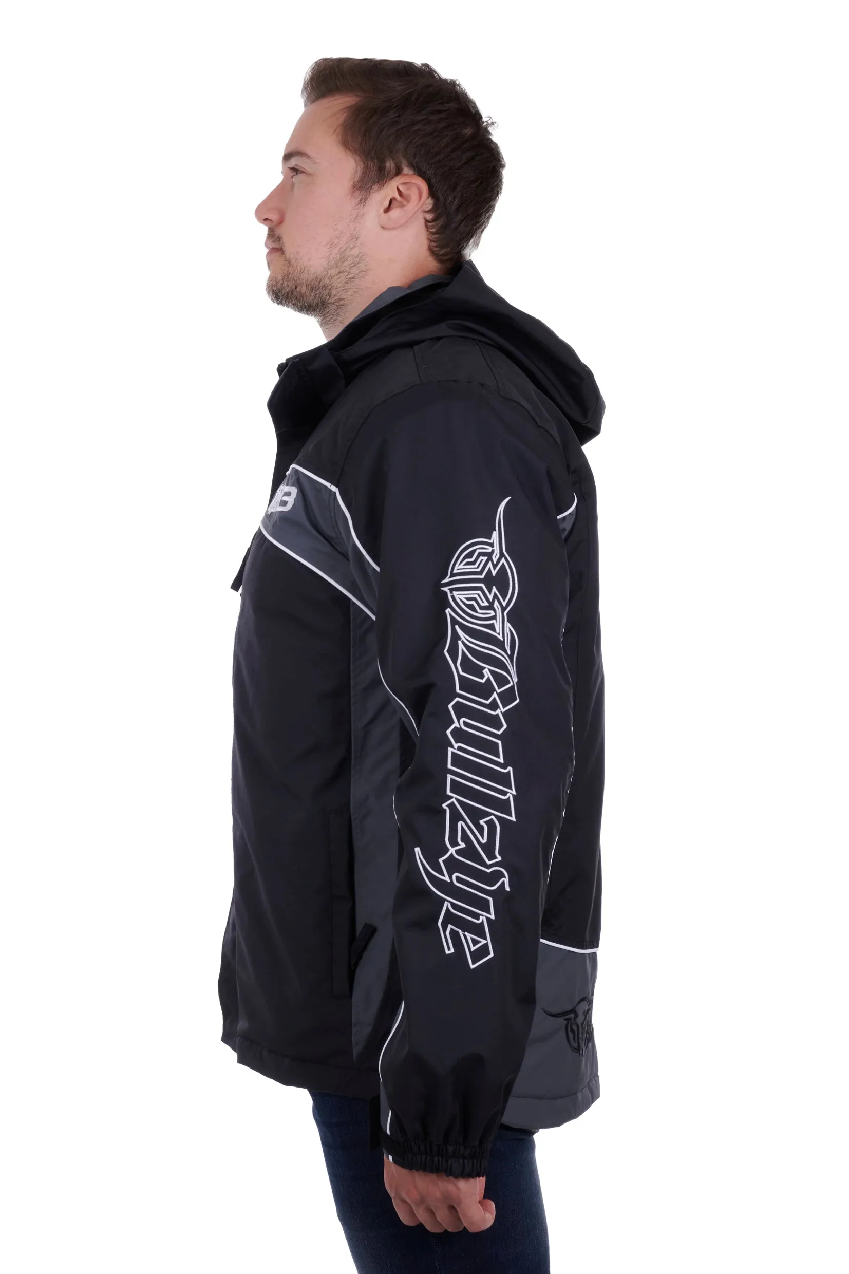 Bullzye Mens Bazooka Jacket - Black/Charcoal - B3W1704039