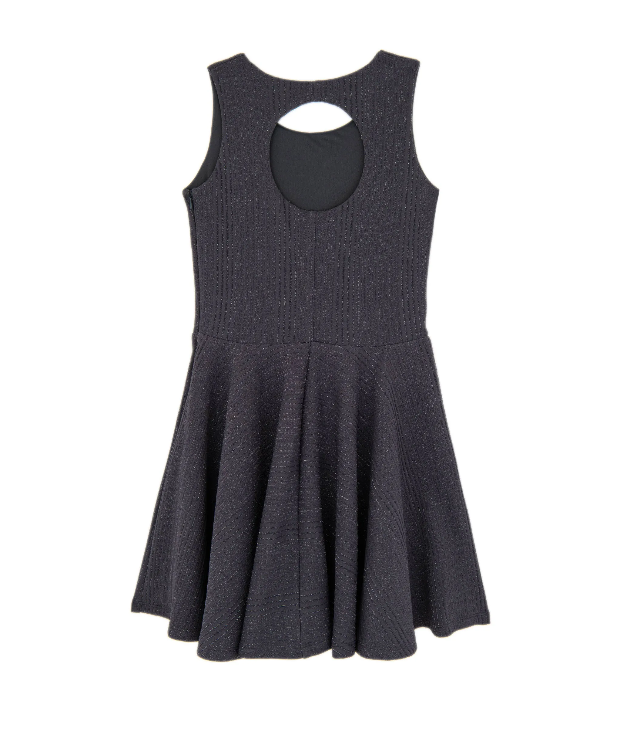 By Debra Girls Charcoal/Silver Fit and Flare Dress