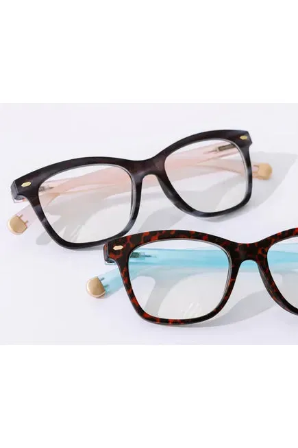 Charcoal Blush Blue Light Reading Glasses