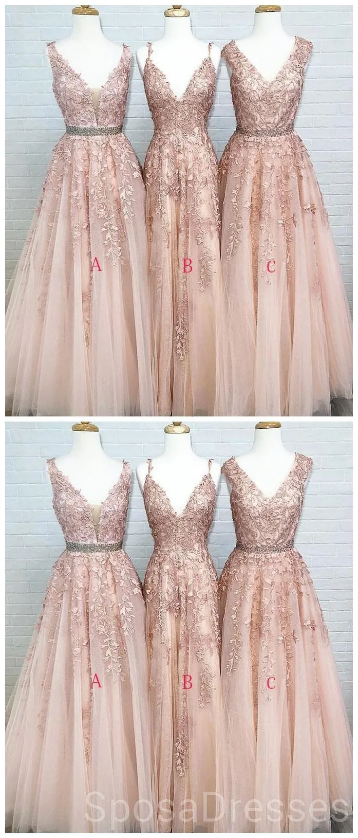 Cheap V neck A-line Lace Beaded Evening Prom Dresses, Cheap Custom Sweet 16 Dresses, 18487