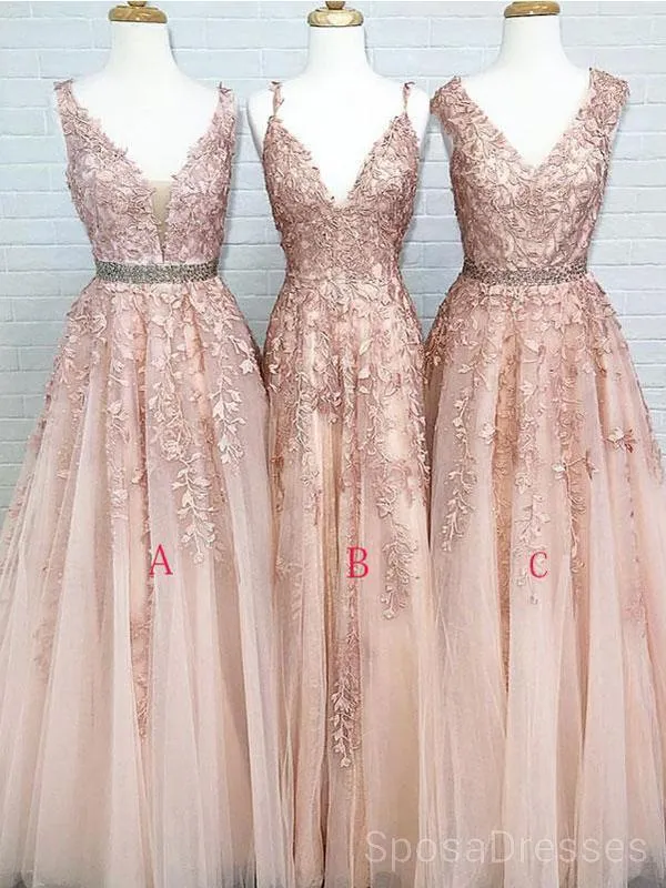 Cheap V neck A-line Lace Beaded Evening Prom Dresses, Cheap Custom Sweet 16 Dresses, 18487