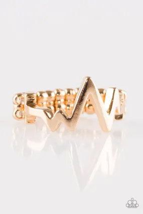 Check My Pulse Gold Ring - Paparazzi Accessories