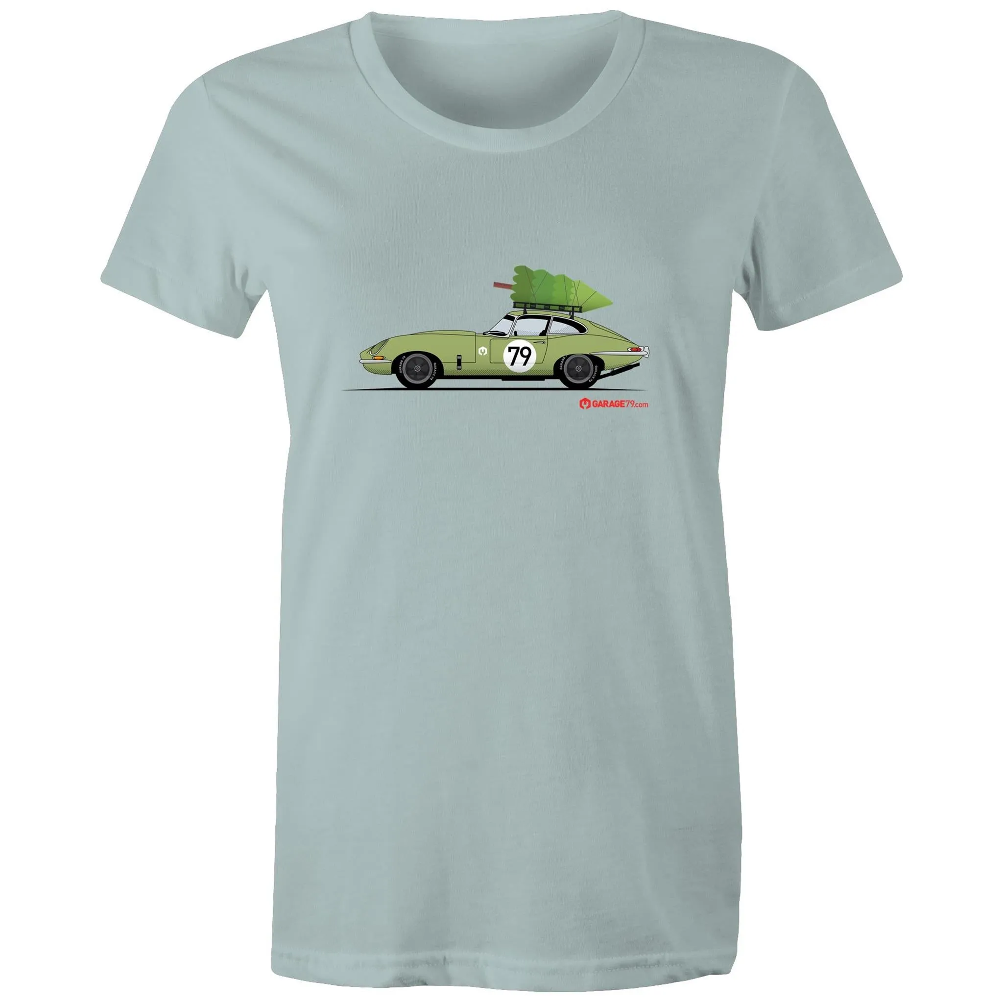 Christmas Jaguar E-Type Series Women's Maple Tee