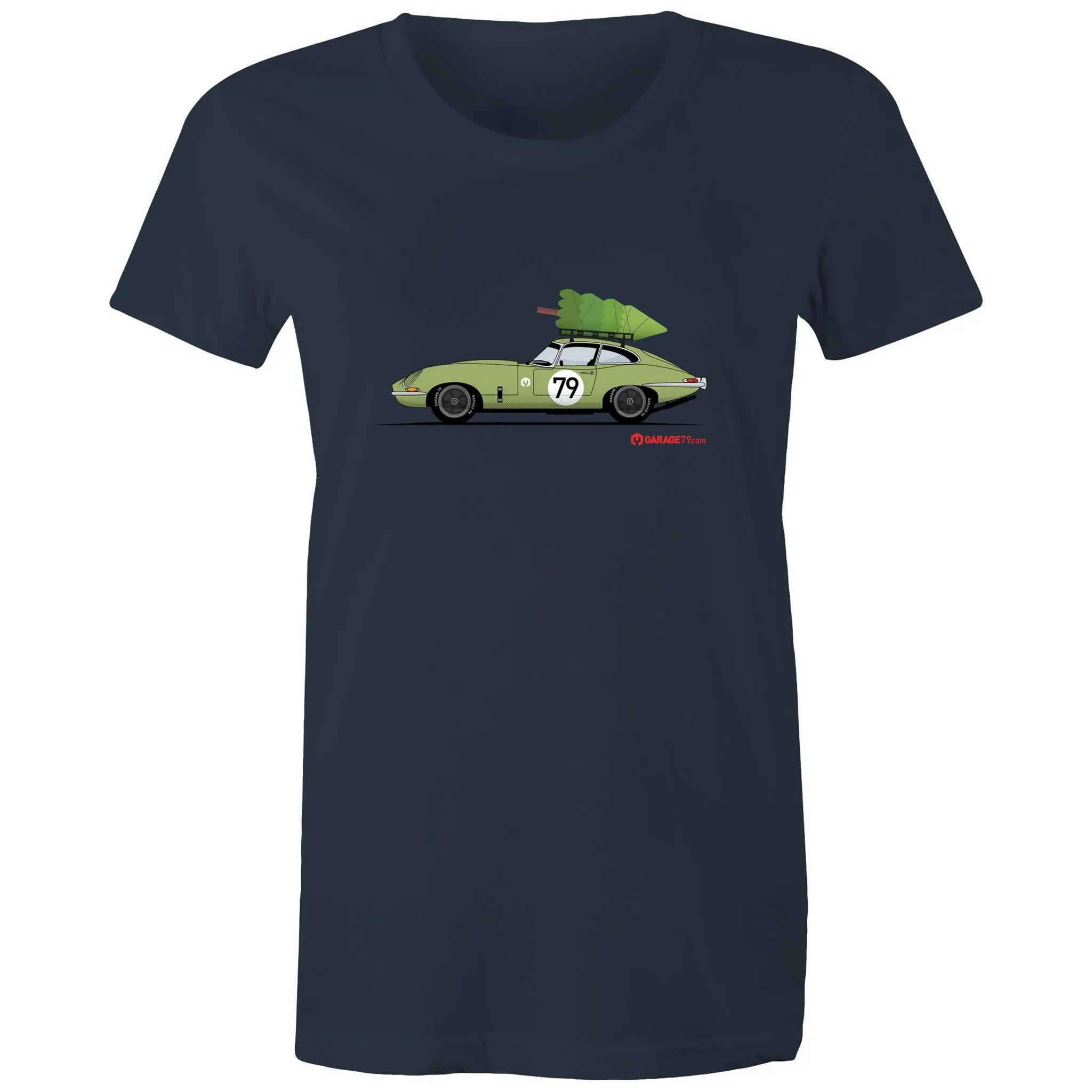 Christmas Jaguar E-Type Series Women's Maple Tee