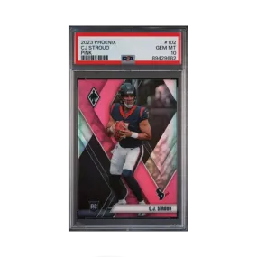 CJ Stroud PSA 10 2023 Panini Phoenix Pink Rookie RC #033/199 #102