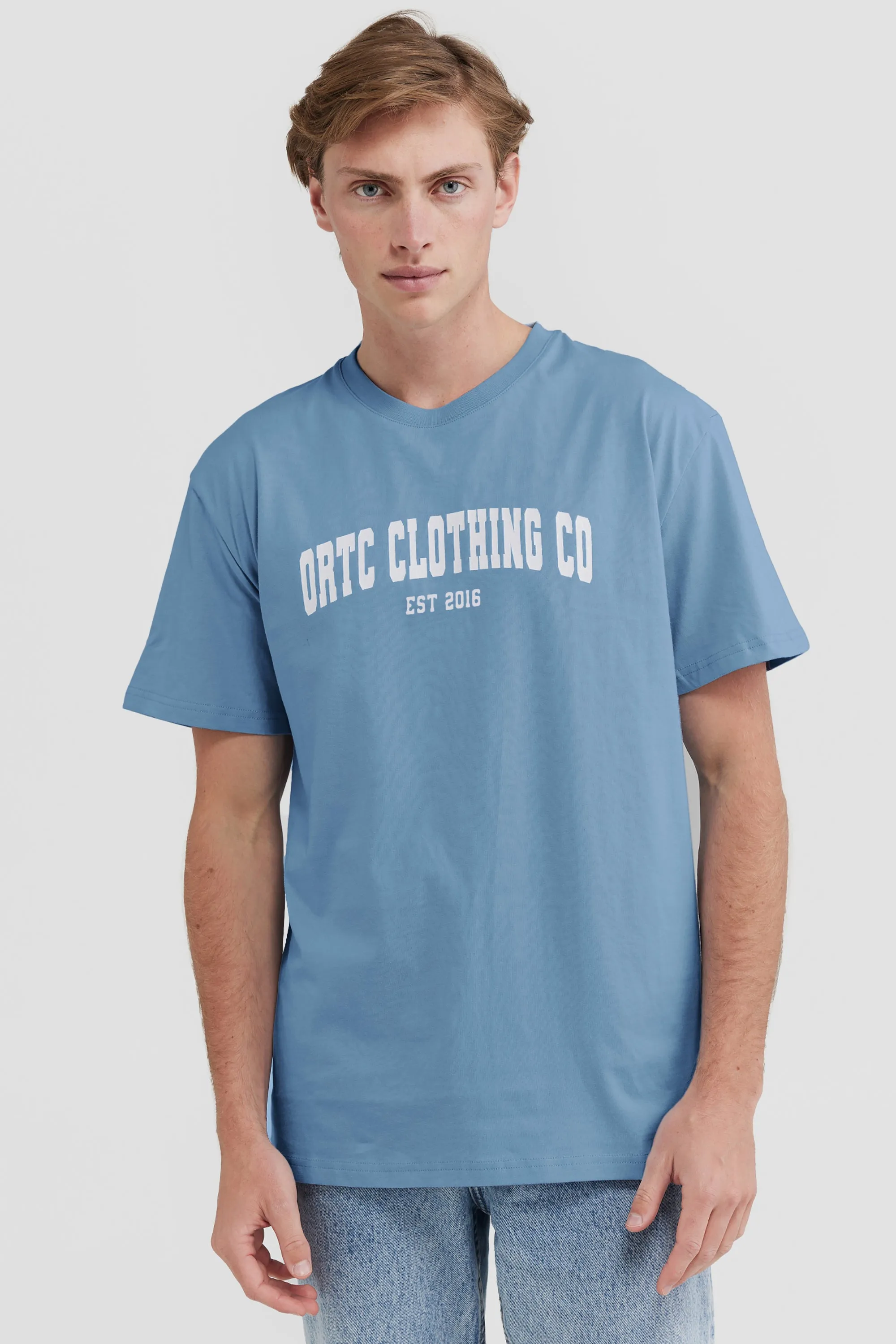 College Logo T Shirt Pacific Blue