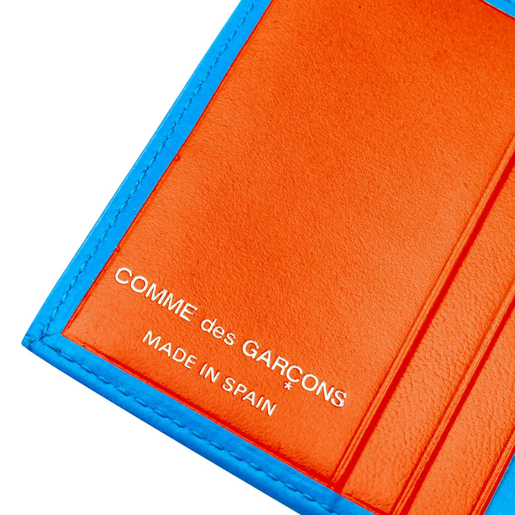 Comme des Garcons SA0641SF Super Fluo Wallet - Blue/Green