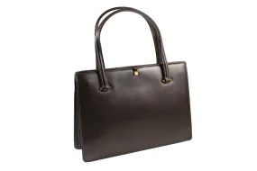 COMTESSE brown leather frame handbag