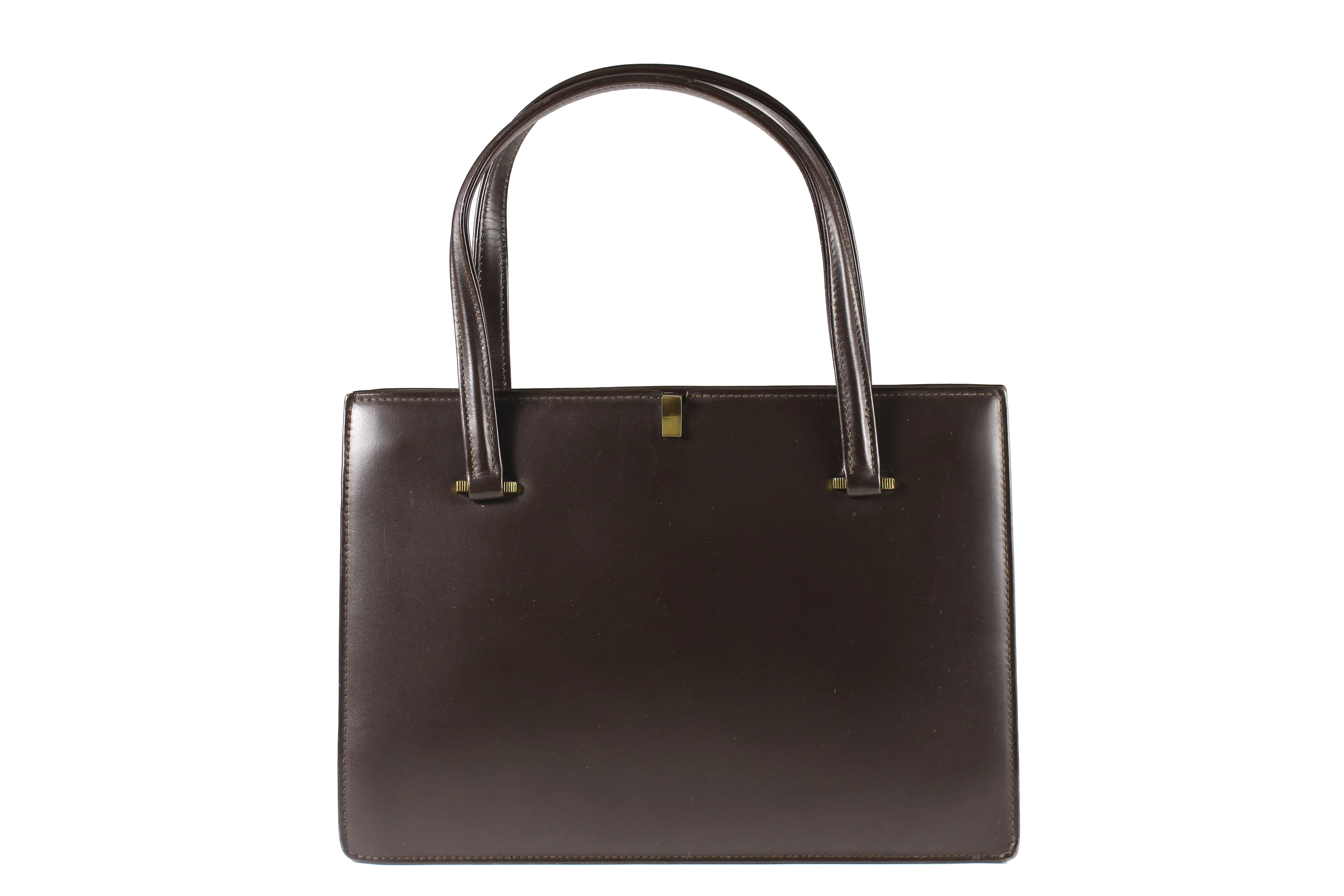 COMTESSE brown leather frame handbag