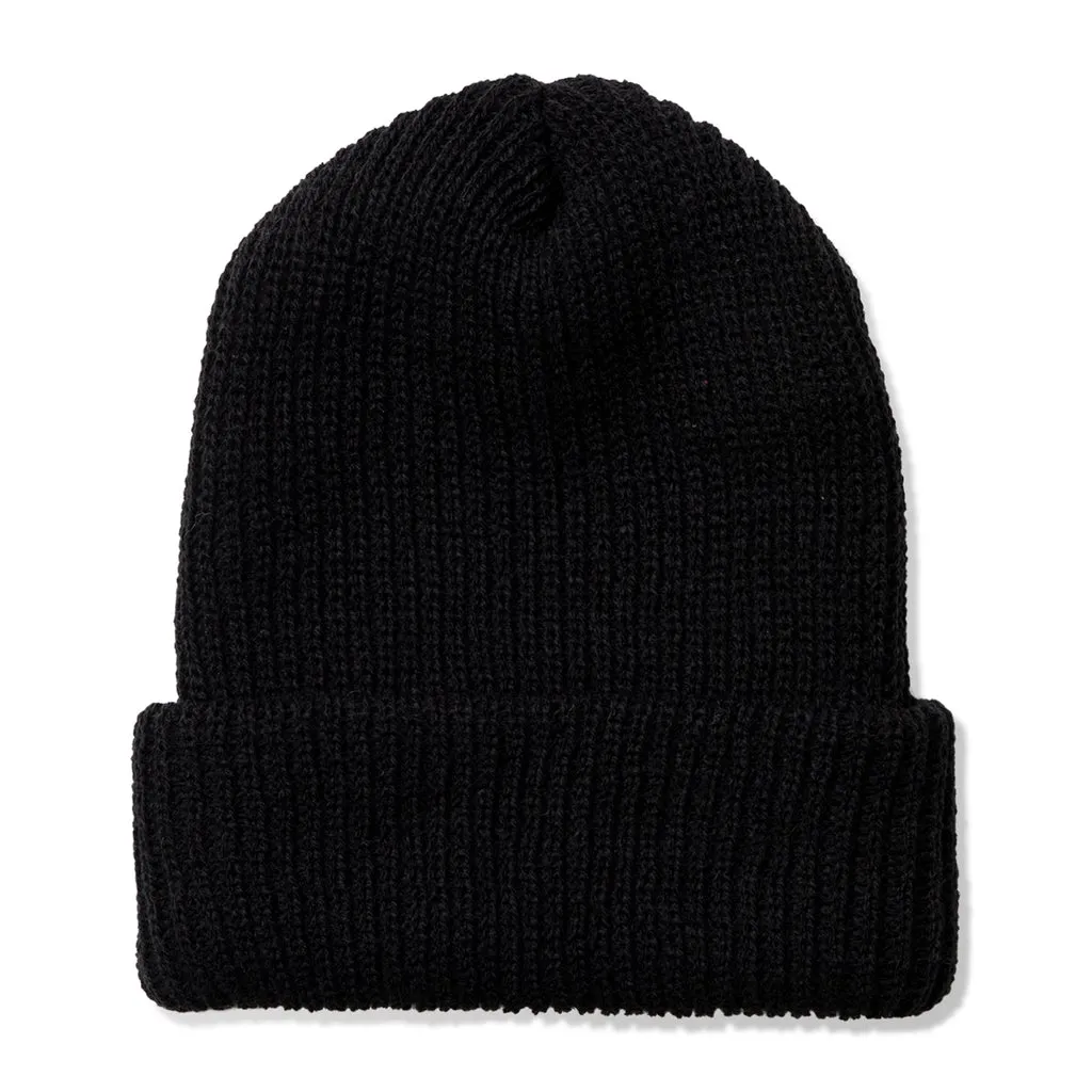 Concepts Leather Patch Beanie (Black)