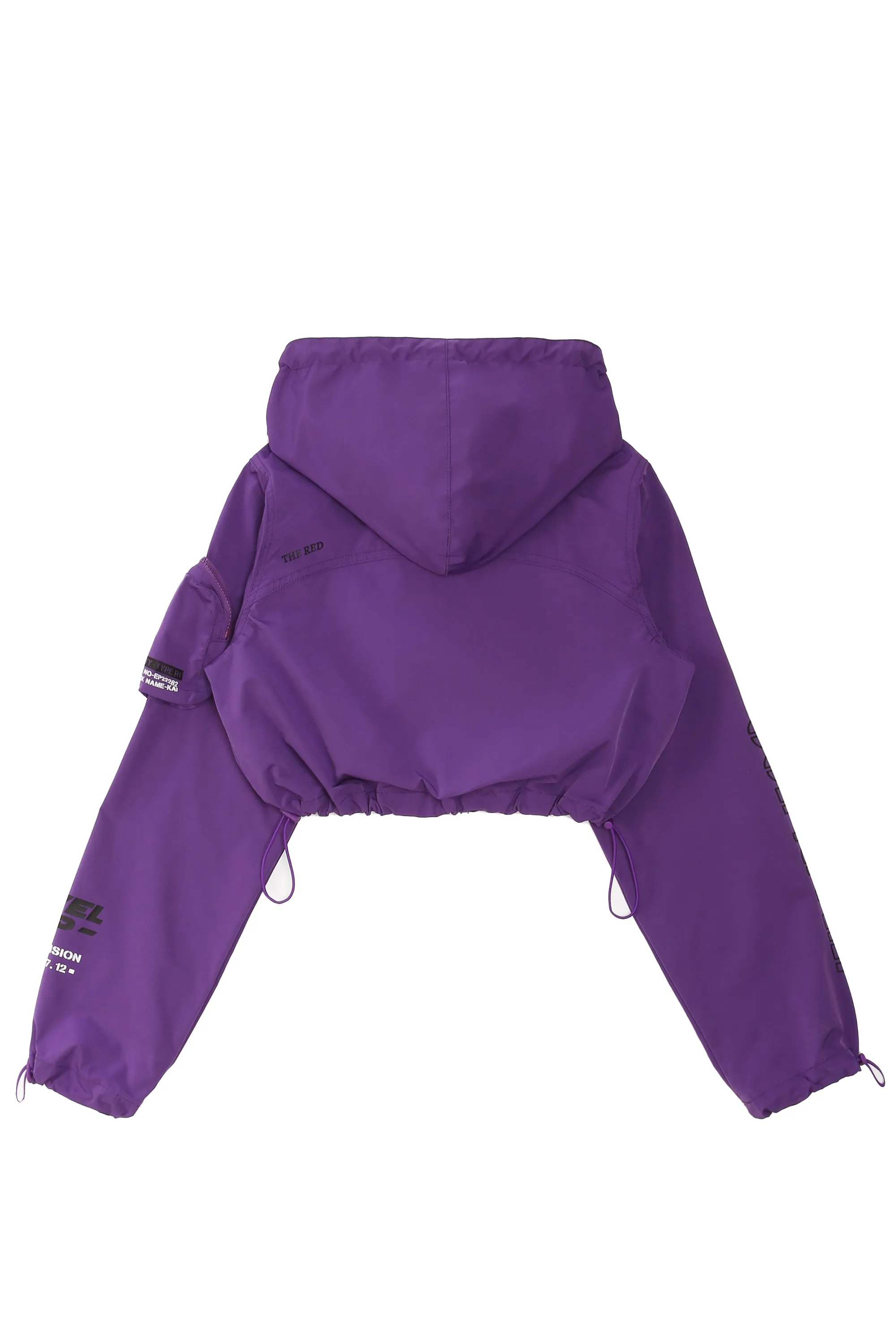 Cropped Windbreaker Full Zip Jacket - Concord