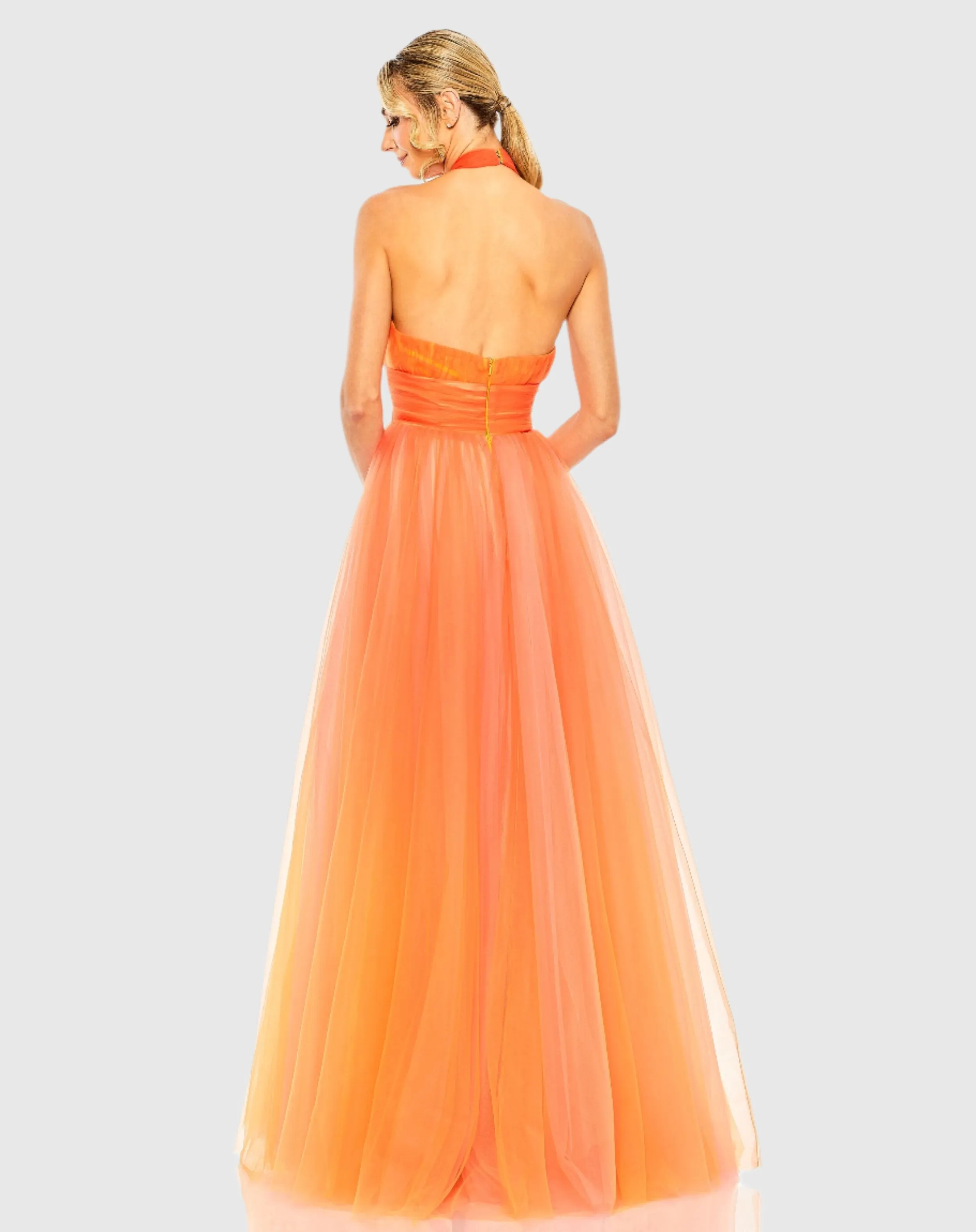 Cross Front Ombre Gown