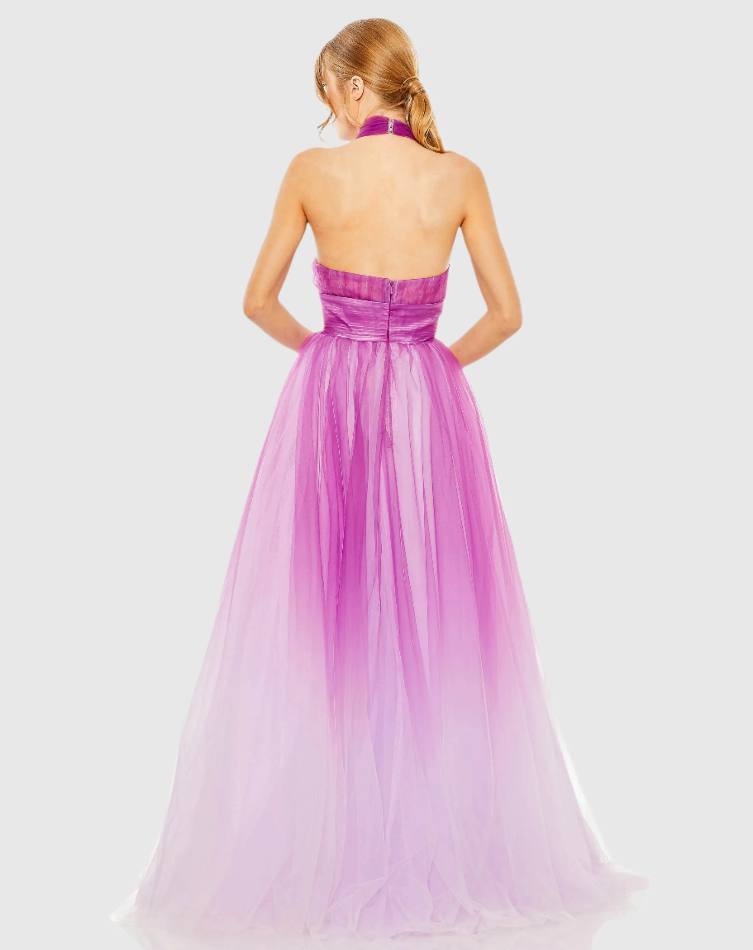 Cross Front Ombre Gown