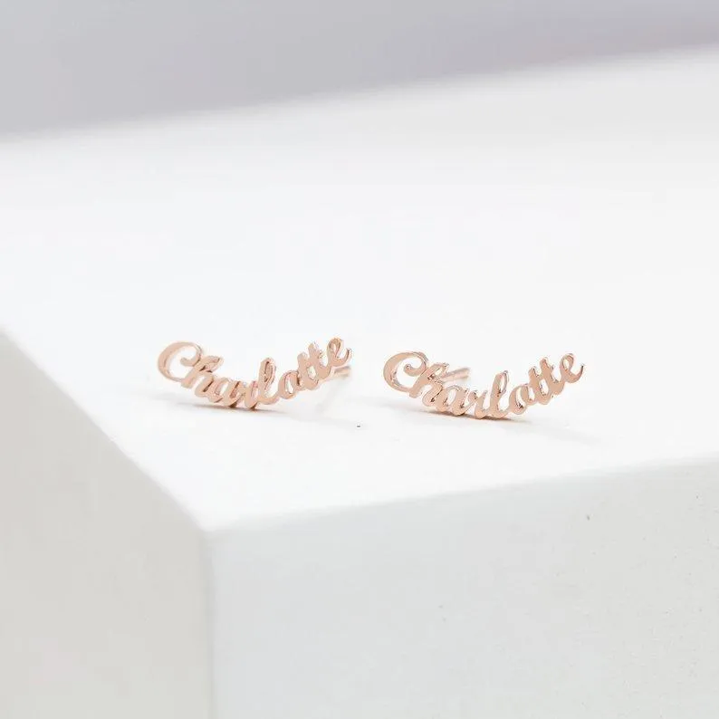 Custom Name Earring- Stud Earring For Women