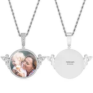 Custom Pendant With Picture-Angel Necklace