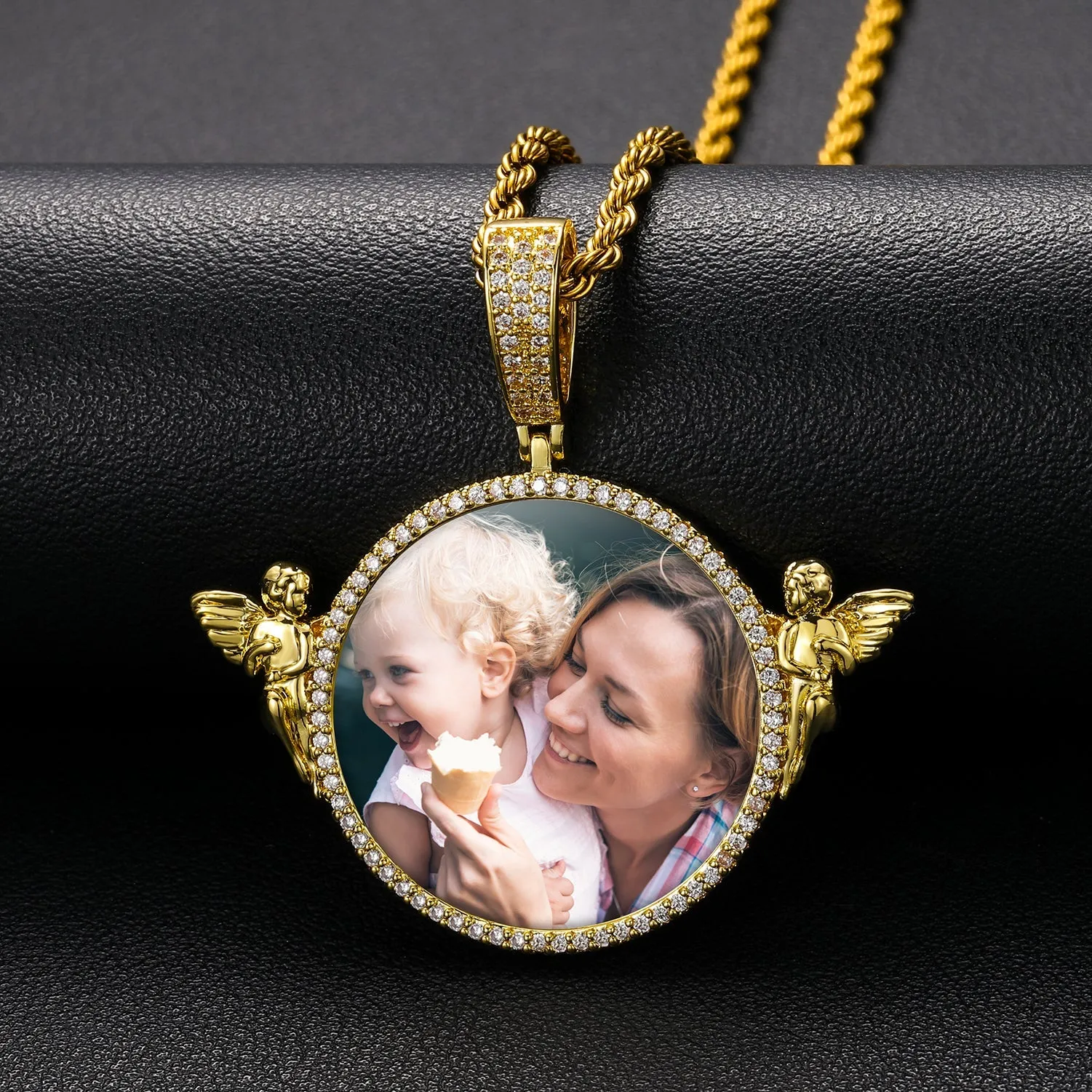 Custom Pendant With Picture-Angel Necklace