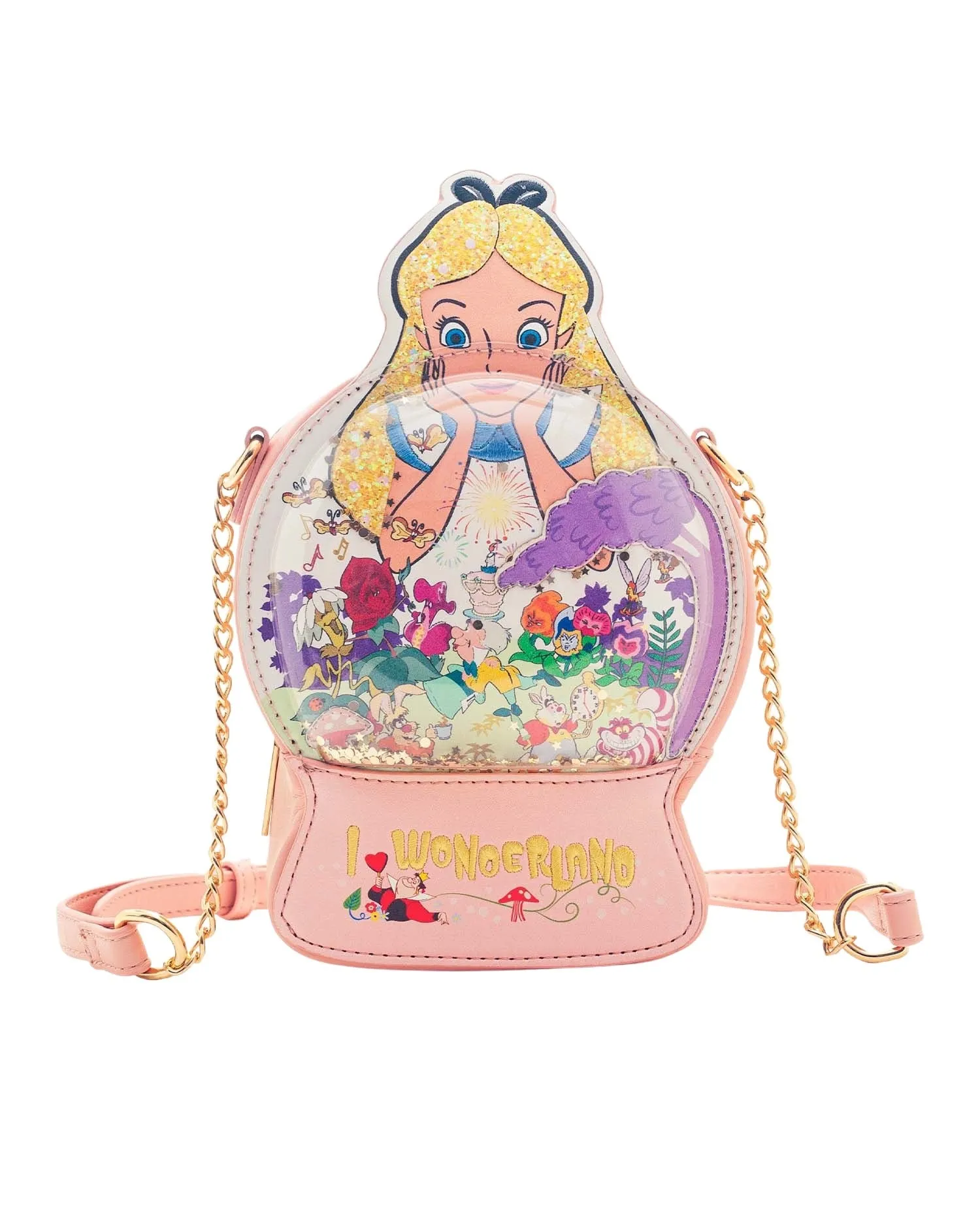 Danielle Nicole Disney Alice in Wonderland I love Wonderland Snow Globe Crossbody