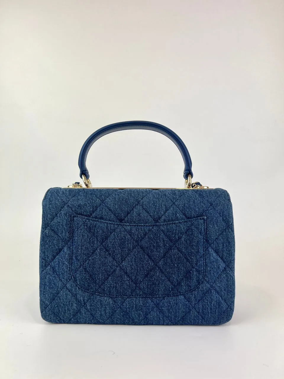 Denim Blue Small Trendy CC Flap Bag LGHW