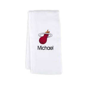 Designs by Chad and Jake Miami HEAT Custom Infant Burp Cloth