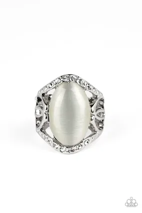 DEW Onto Others White Cat's Eye Stone Ring - Paparazzi Accessories