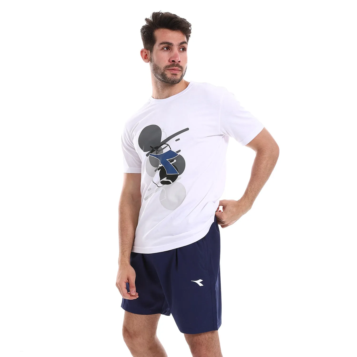 Diadora Men Cotton Printed T-Shirt