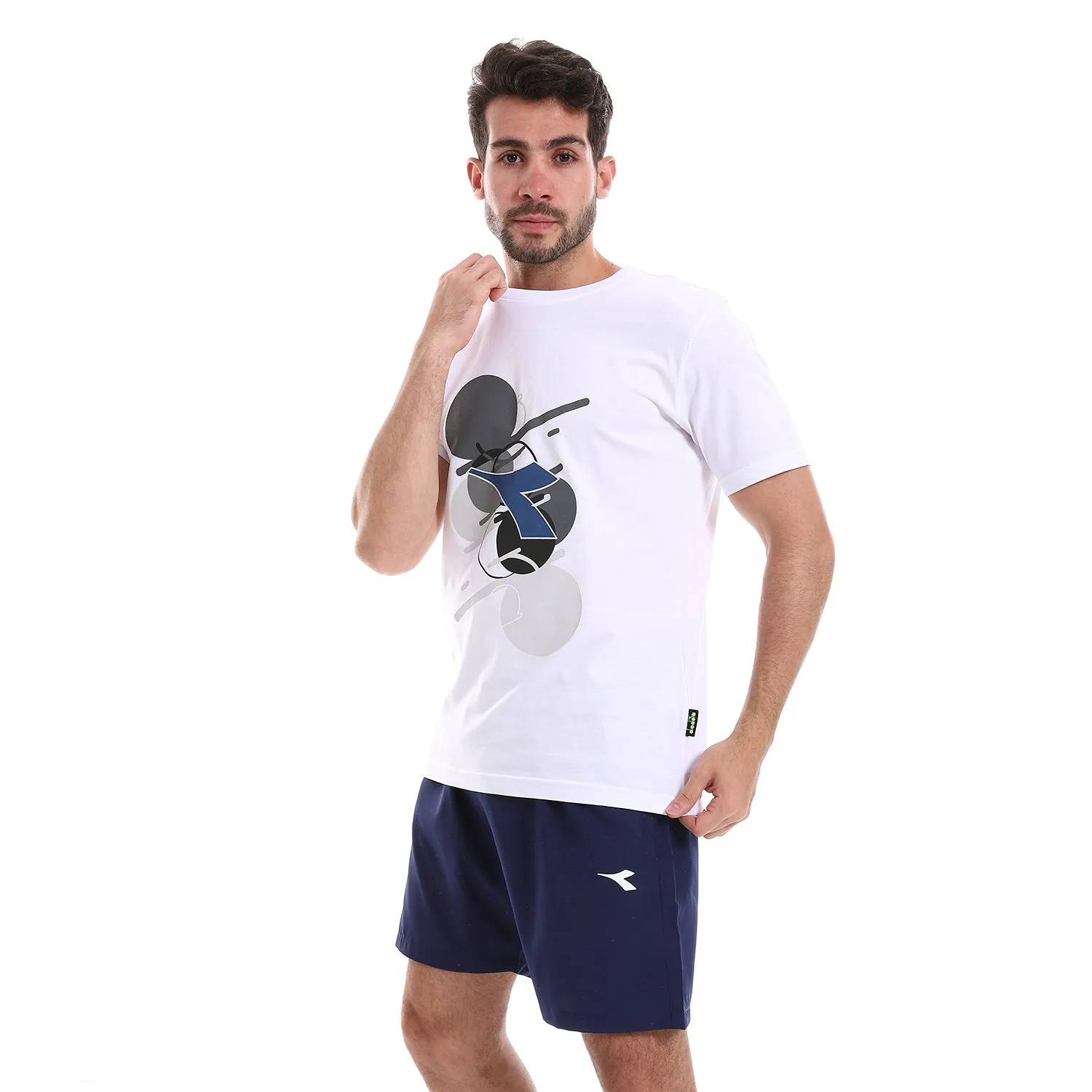 Diadora Men Cotton Printed T-Shirt