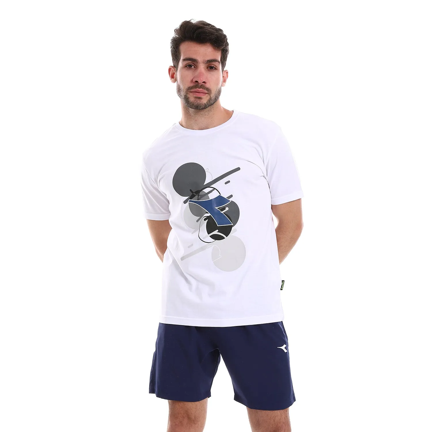 Diadora Men Cotton Printed T-Shirt