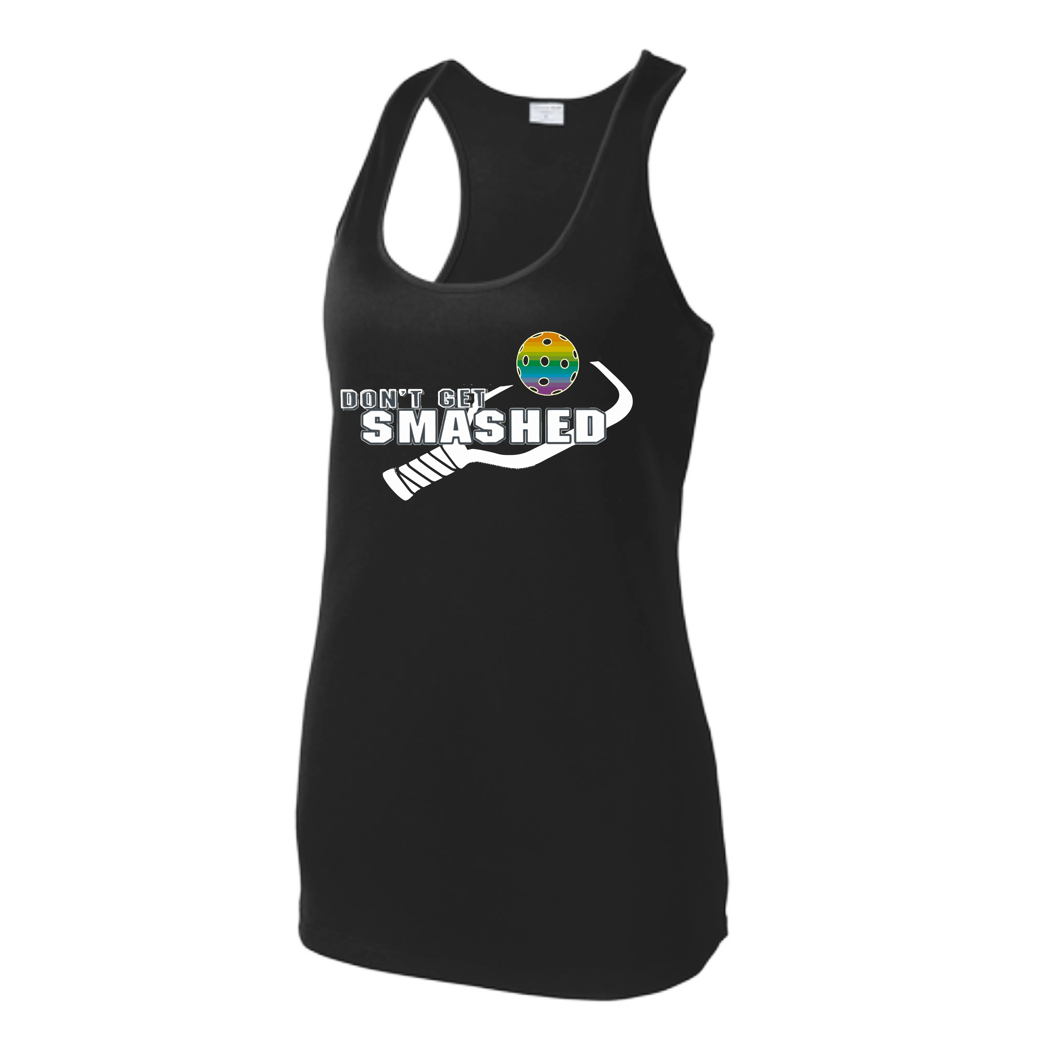 Don't Get Smashed (Colors Red Green Rainbow) Customizable | Women’s Racerback Tank | 100% Polyester