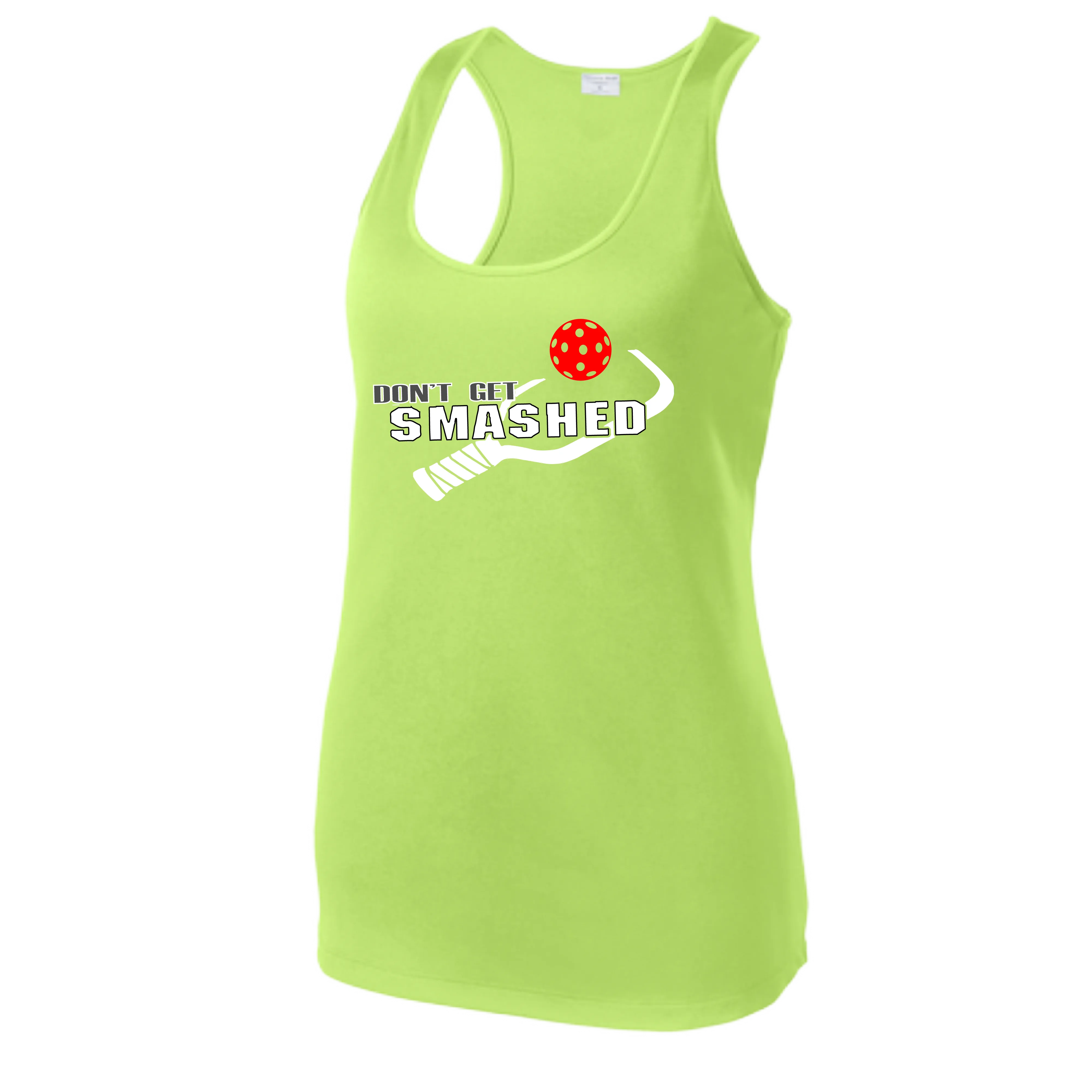 Don't Get Smashed (Colors Red Green Rainbow) Customizable | Women’s Racerback Tank | 100% Polyester