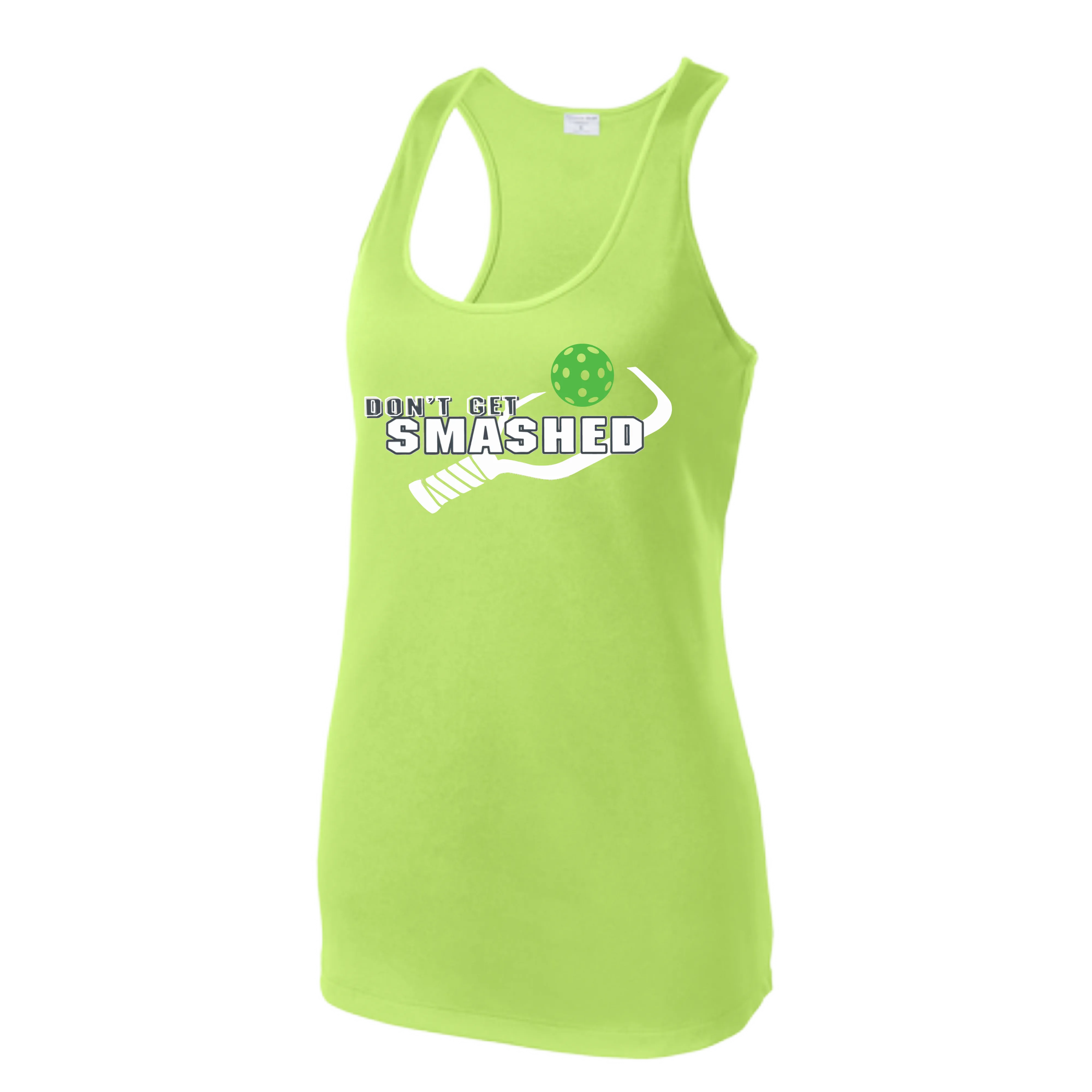 Don't Get Smashed (Colors Red Green Rainbow) Customizable | Women’s Racerback Tank | 100% Polyester