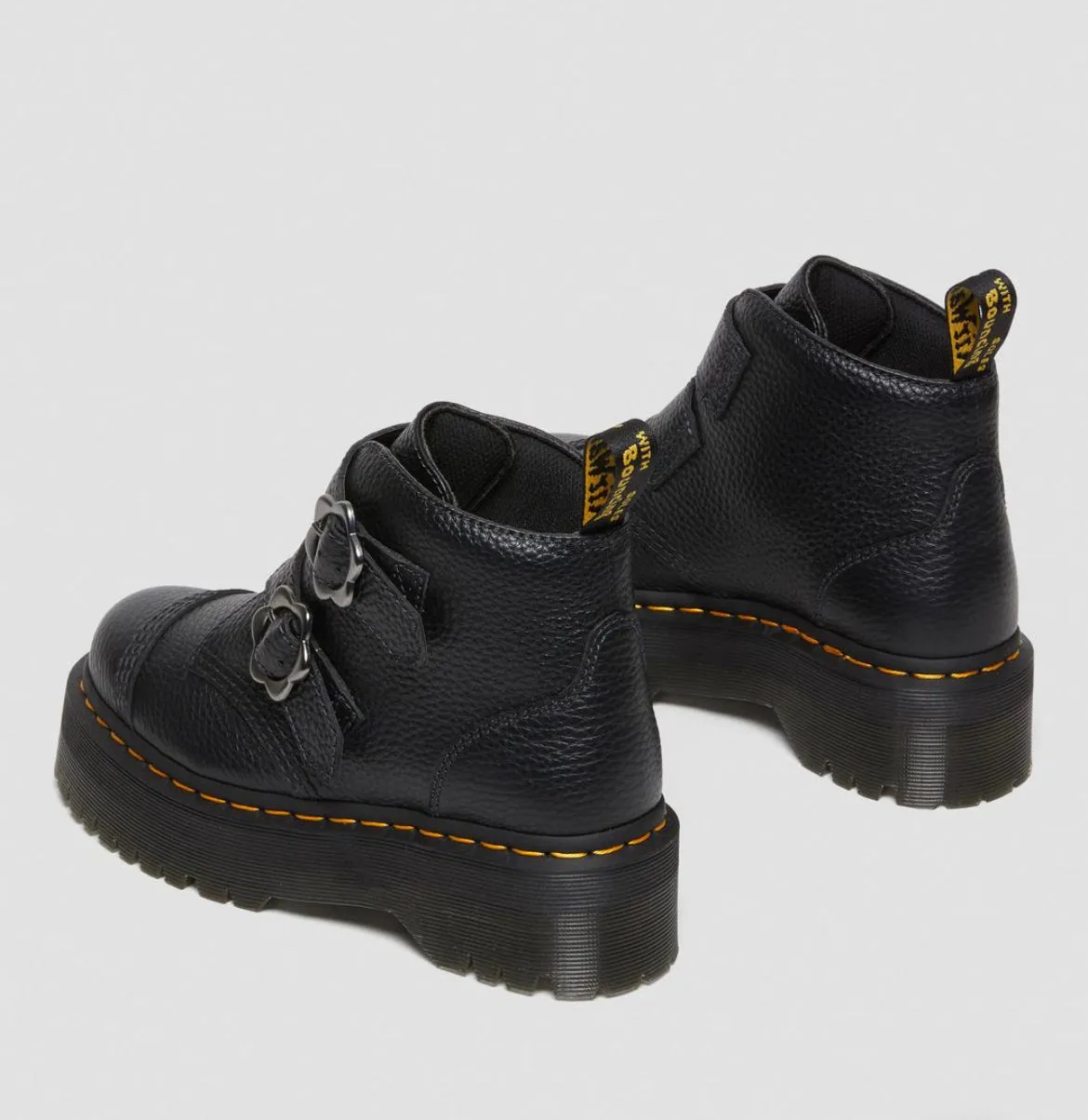 Dr.Martens Devon Flowers Plateau Black 27642001