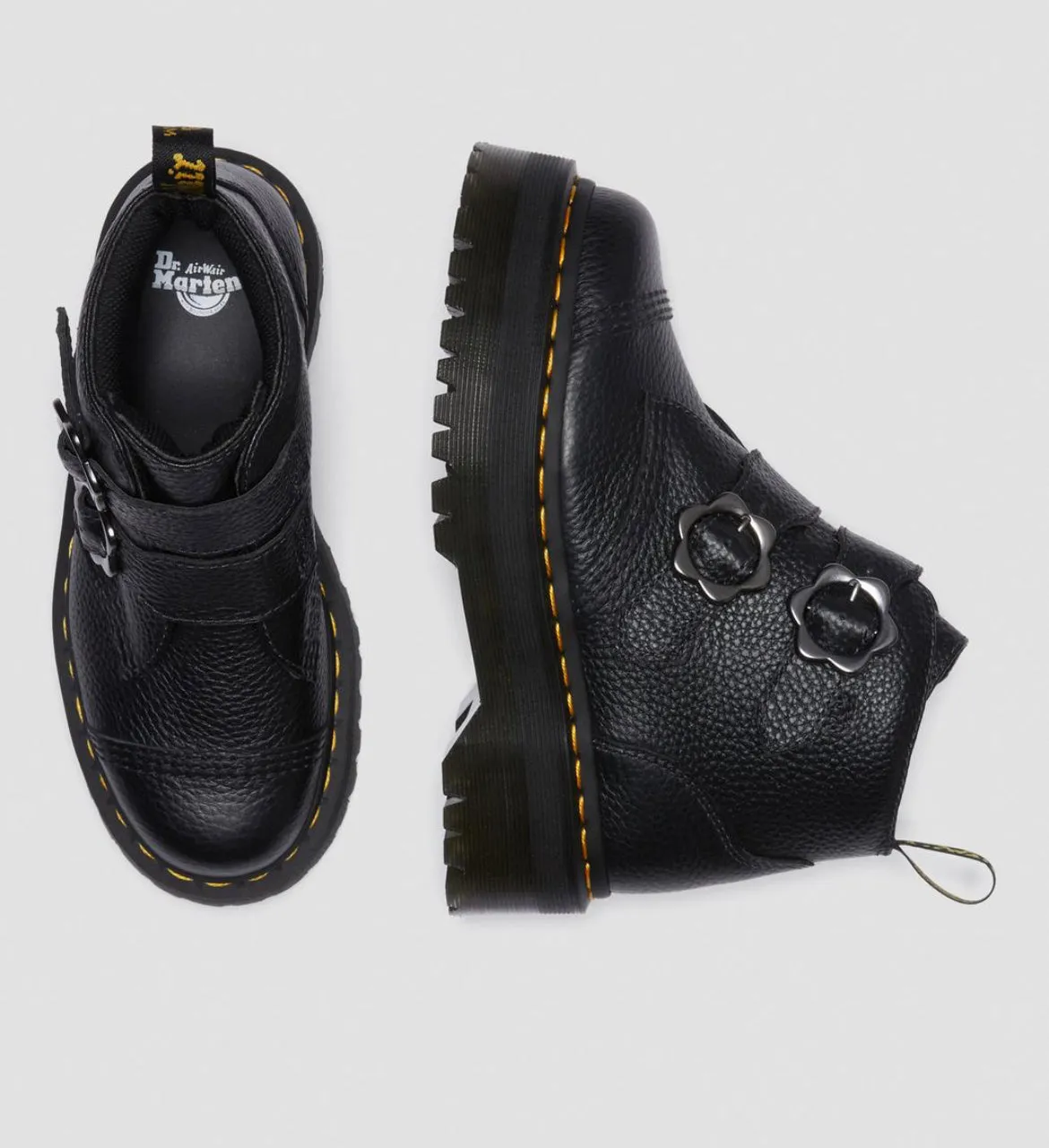 Dr.Martens Devon Flowers Plateau Black 27642001