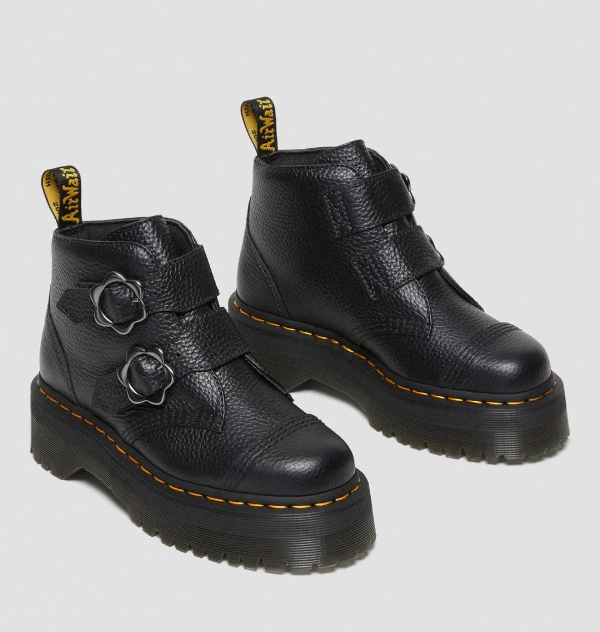 Dr.Martens Devon Flowers Plateau Black 27642001