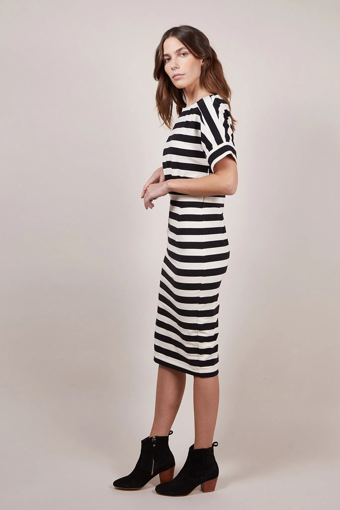 Easy Summer Striped Dress Black & White