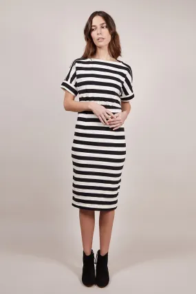 Easy Summer Striped Dress Black & White