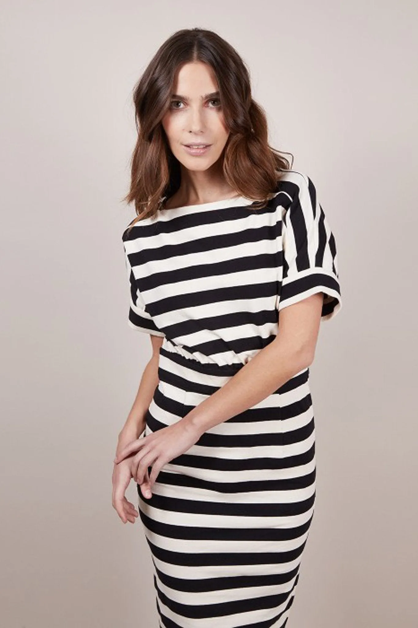 Easy Summer Striped Dress Black & White