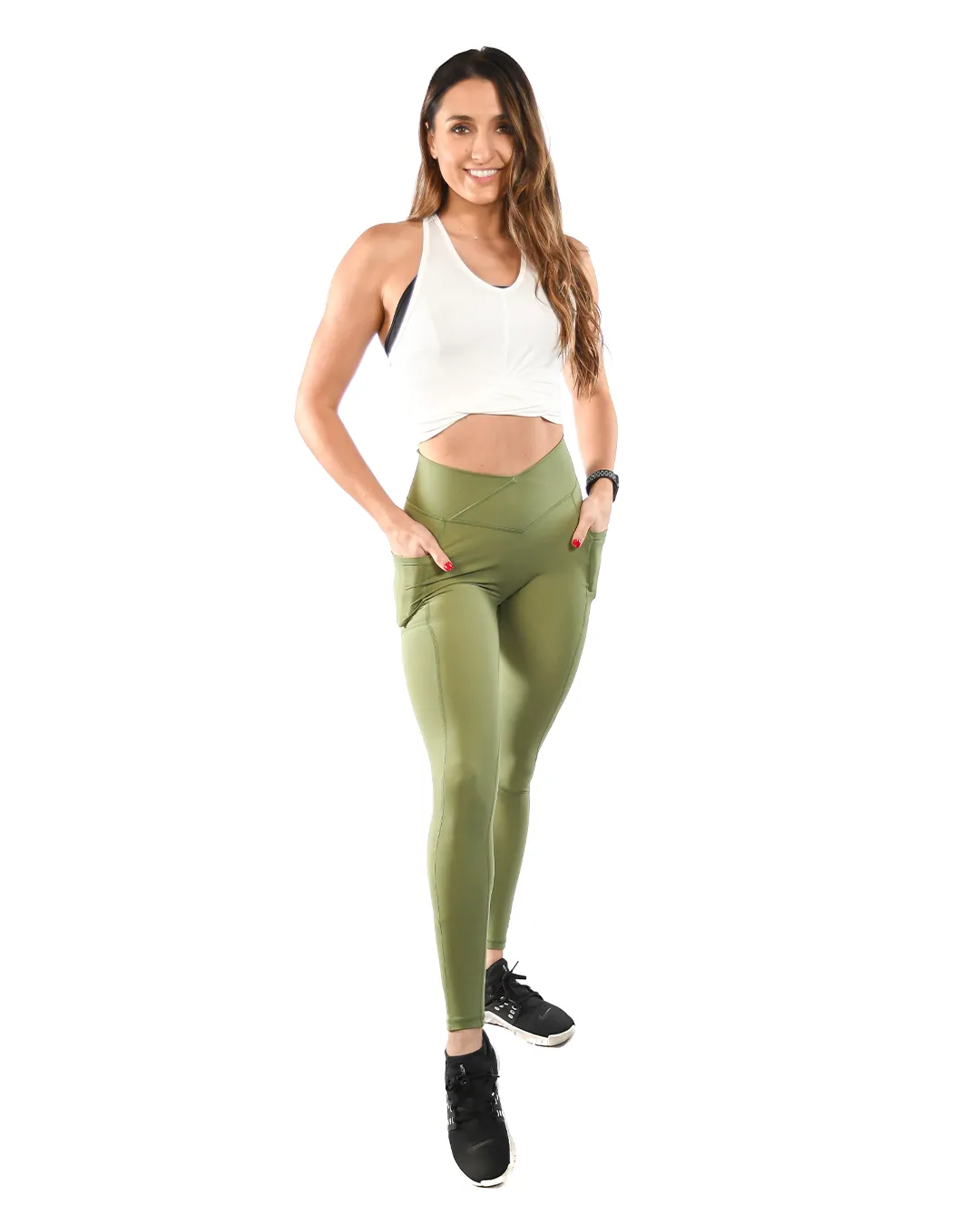 Effortless Vortex Pocket Leggings - Green Tea