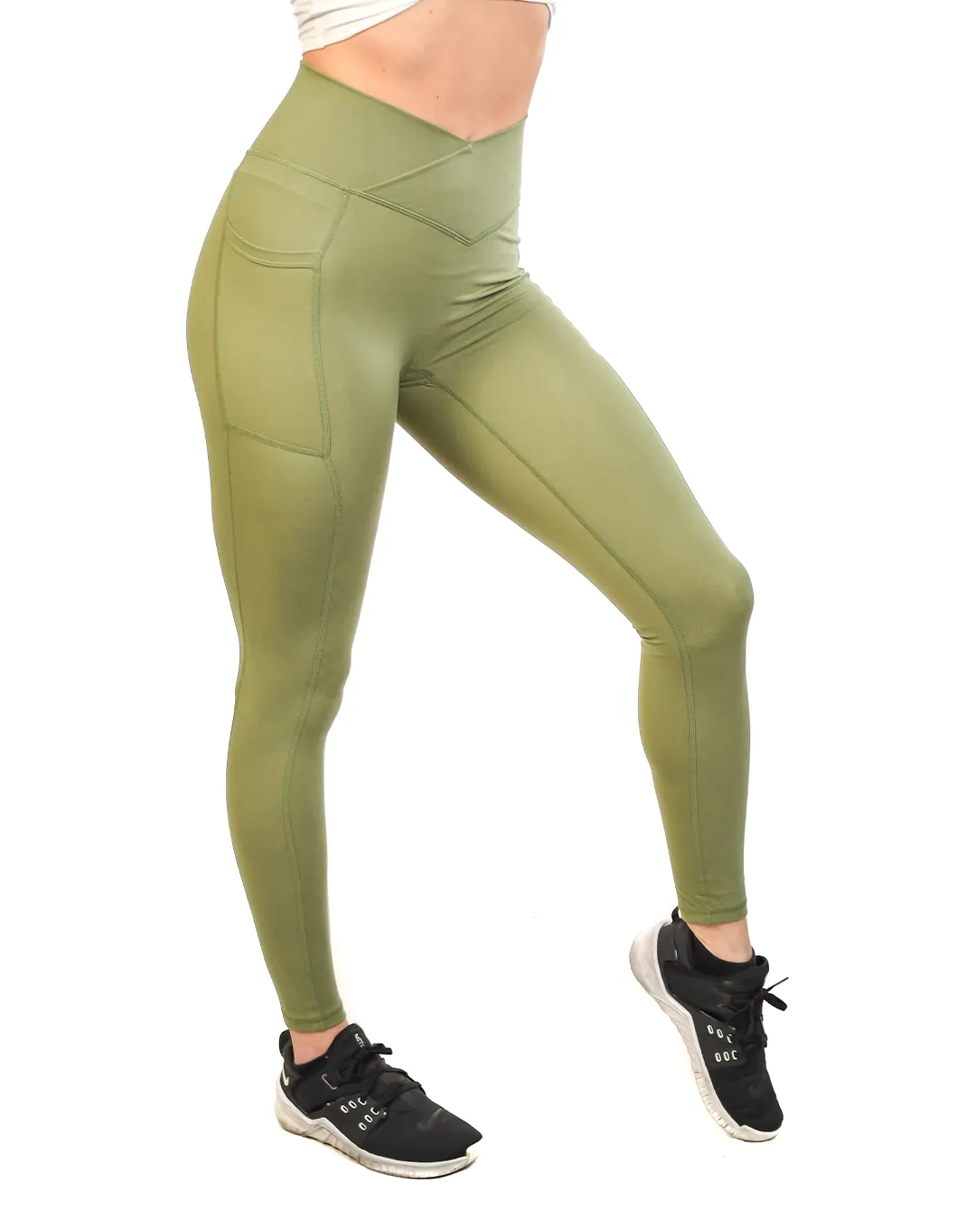 Effortless Vortex Pocket Leggings - Green Tea