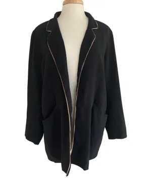 Eileen Fisher Black Silk Cardigan, XL