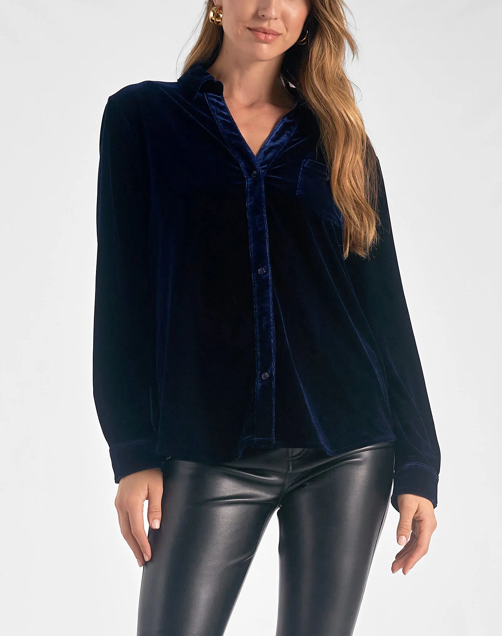 Elan Velvet Button Down