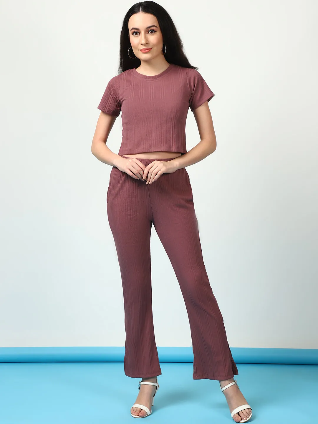 Elegant Women's Drop Needle Co-ord Set