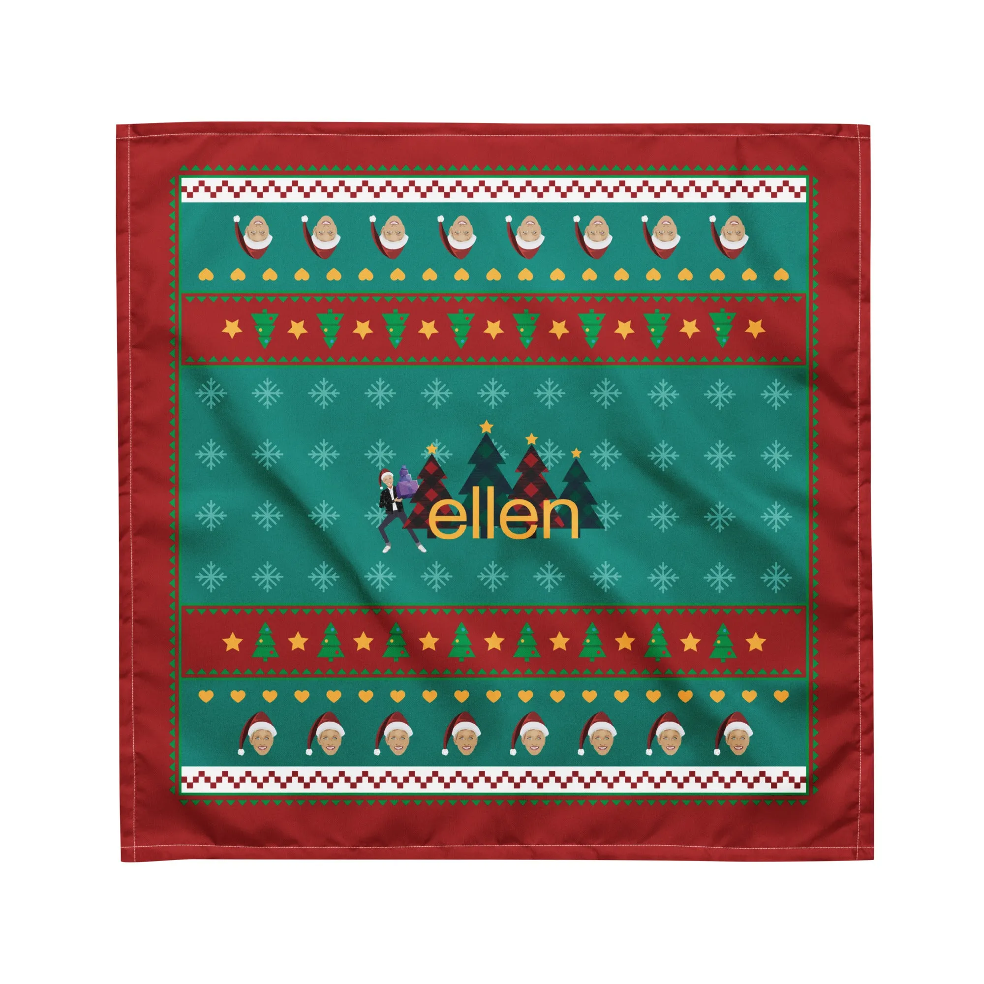 Ellen's Holiday Emoji All Over Print Bandana