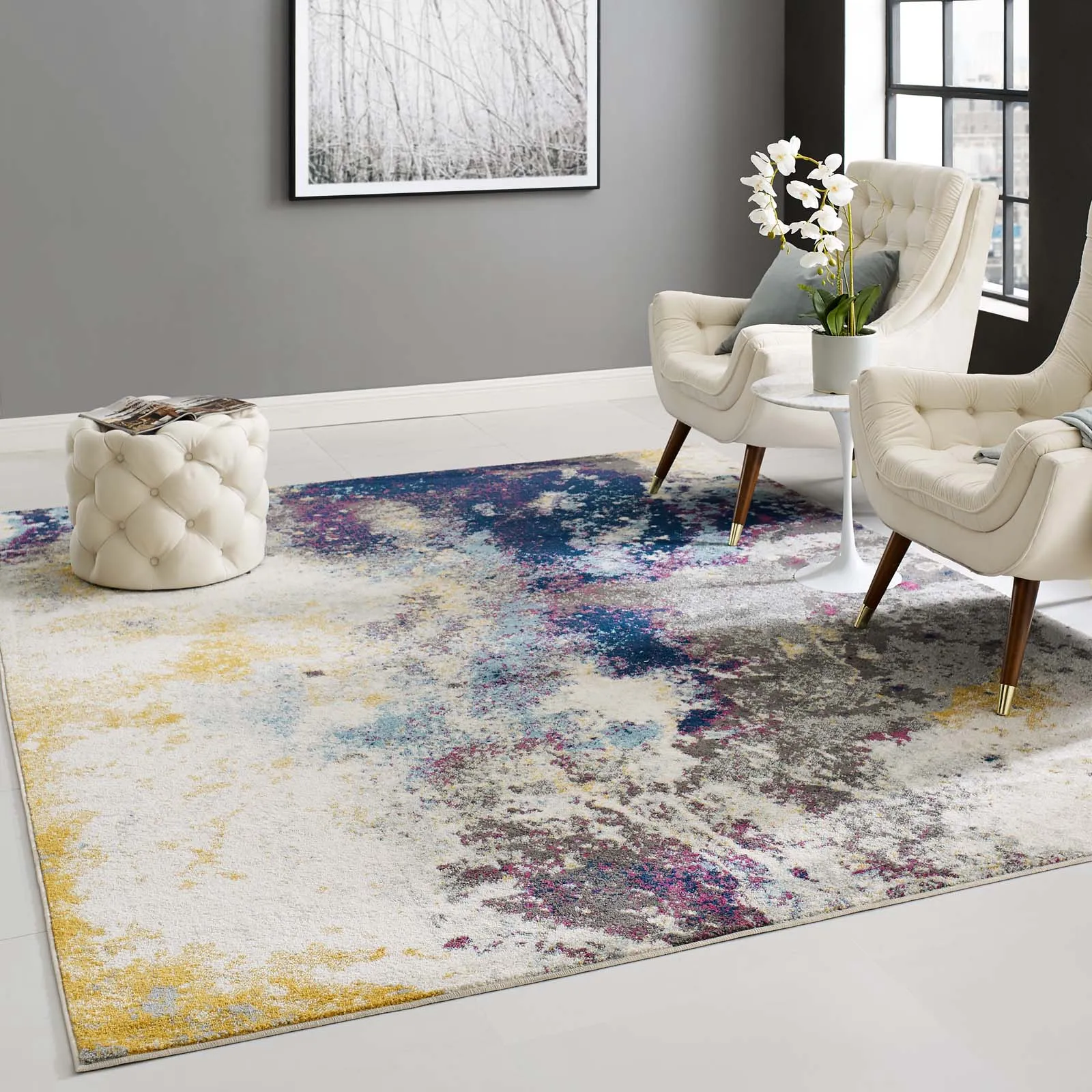 Entourage Adeline Contemporary Modern Abstract Area Rug