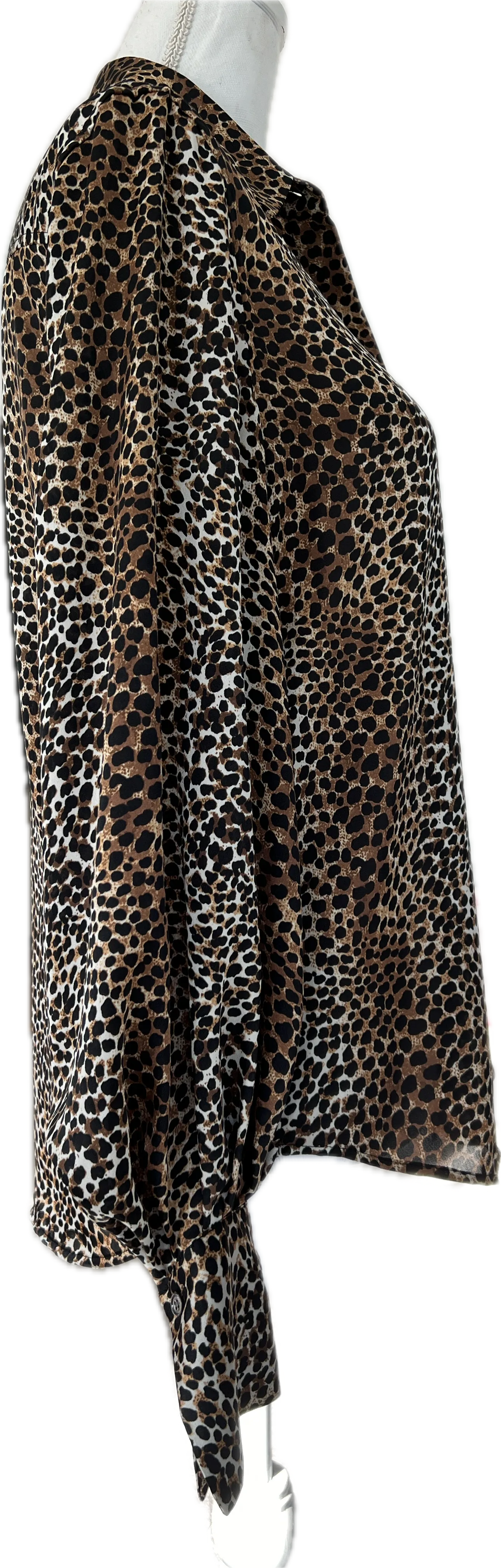 Equipment Animal Print Silk Shirt, XS