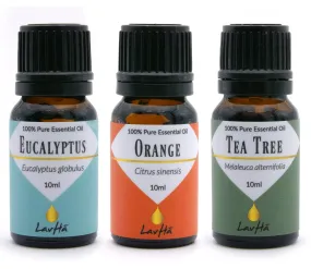 Essential Oil 3-pack - Eucalyptus, Orange and Tea Tree