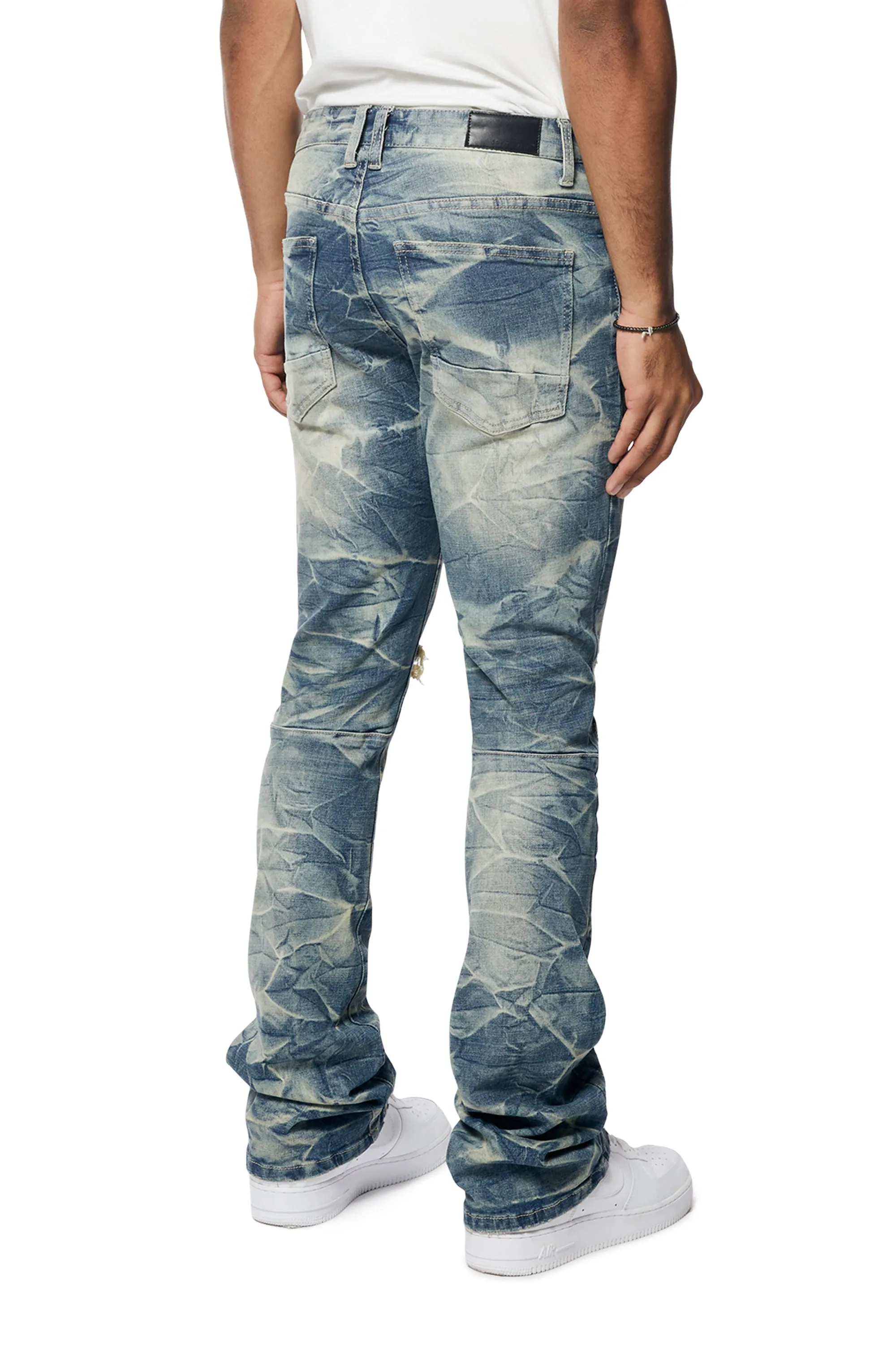 Essential Stacked Denim Jeans - Hunter Blue