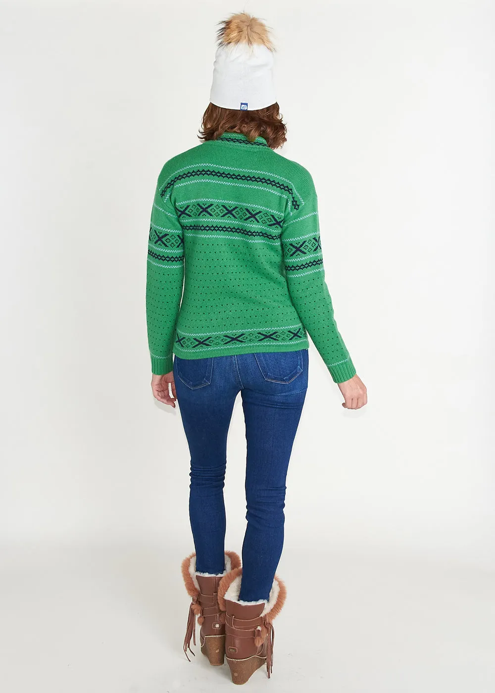 Fair Isle Sweater - Kelly Green