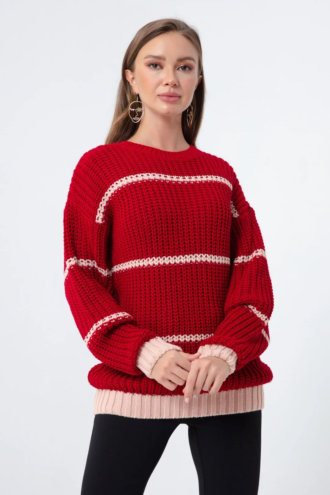 Female Bike Neckline Triko Sweater